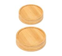 EHDWXVZM 2 Pièces Plateau À Bougie Rond, Dessous De Verre À Bougie, Bougeoir De Baptême, Bougeoir Parfumé, Dessous De Verre À Thé en Bois, Dessous De Verre Antidérapant Et Étanche, Plateau Décoratif