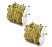 EHDWXVZM 2 Rouleaux De Vignes Simulées, Plantes Suspendues De Jardin, Décorations De Guirlande De Ficelle, Rotin Décoratif Artisanal, Guirlande De Feuilles Vertes