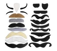 EHDWXVZM 20 Morceaux De Fausse Barbe, Plusieurs Styles, Accessoires De Simulation De Rôle, Personnalité Créative, Fausse Barbe Intéressante, Décoration De Fête.
