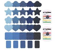 EHDWXVZM 30 Morceaux De Taches De Vêtements Multi-Motifs, Jeans Repasser des Taches, des Taches De Repassage, des Taches De Repassage pour Les Enfants, des Taches De Repassage De Bricolage.