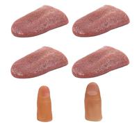 EHDWXVZM 4 Morceaux De Fausses Langues, 2 Morceaux De Faux Doigts, Jouets De Farces, Langues Artificielles, Accessoires De Performance, Jouets Amusants