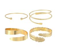 EHDWXVZM 4 pièces de brassards métalliques géométriques, différents styles, ensembles personnalisés, brassards réglables, décorations de bras dorées