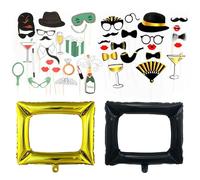 EHDWXVZM 40 Accessoires Photo Et 2 Accessoires De Cadre Photo Gonflables, Fournitures De Décoration De Fête, Accessoires Drôles Et Accessoires Créatifs Et Amusants.