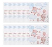 EHDWXVZM 40 Morceaux De Tissu d'ours, Serviettes À Motif d'ours, Serviettes Mignonnes, Baptisms, Serviette d'art pour Bébé, Baby Shower Cendette.