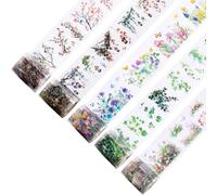 EHDWXVZM 5 Rolls Mountain Wild Flower Branch Series Band, Plant Pattern Band, Collective Valleybuch Accessoires, Branches De Fleurs Et Autocollants De Plantes, Autocollants De Bricolage.