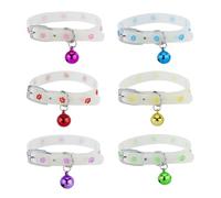 EHDWXVZM 6 Pièces De Colliers Lumineux, Colliers en Silicone Mignons, Colliers pour Animaux De Compagnie Réglables, Fournitures De Voyage De Nuit pour Animaux De Compagnie.
