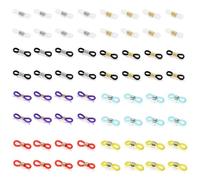 EHDWXVZM 64 Pièces De Boucles De Connexion De Chaîne De Lunettes, Anneaux De Suspension Anti-Perte, Boucles De Connexion Élastiques, Supports De Chaîne De Lunettes
