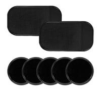 EHDWXVZM 7 pièces de Tapis antidérapants pour Voiture, Tapis de téléphone Portable carrés et Ronds, Autocollants de Rangement pour Voiture, Fournitures d'intérieur de Voiture