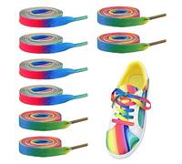 EHDWXVZM 8 lacets arc-en-ciel, lacets plats, sangles décoratives de chaussures