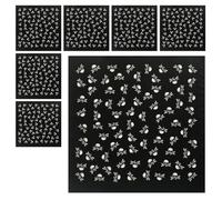 EHDWXVZM Bandana Pirate 6 Pièces, Tête de Mort, Mouchoir pour Fête