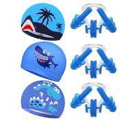 EHDWXVZM Bassons De Natation des Enfants en 3 Pièces, avec 3 Ensembles De Bouchons d'oreille Et De Nez, De Bouchons De Natation Mignons, D'Équipement De Natation.