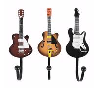 EHDWXVZM Crochets de guitare 3 pièces, crochets de rangement. Crochet créatif en forme de guitare rétro, crochet mural robuste, crochet de décoration pour la maison, patère personnalisée