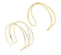 EHDWXVZM Lot De 2 Bracelets Réglables, Bracelets en Métal, Bracelets Ouverts, Bijoux Fantaisie, Bijoux Femme, Accessoires Vestimentaires