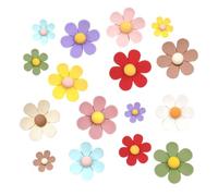 EHDWXVZM Lot de 30 Aimants De Réfrigérateur en Forme De Fleurs, Aimants De Réfrigérateur Mignons, Aimants De Tableau Blanc 3D, Aimants Décoratifs Colorés, Adaptés Aux Tableaux D'Affichage, Murs Photo