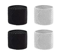 EHDWXVZM Lot de 4 bracelets respirants, élastiques, réglables pour poignets, bandages de sport noir, gris