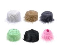 EHDWXVZM Lot De 6 Fausses Fourrures, Tissu Pelucheux, Fausse Fourrure Décorative, Bandes De Tissu en Peluche pour Vêtements, Chaussettes, Poupées, Arbres De Noël Et Plus Encore.