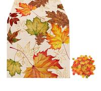 EHDWXVZM Nappe en Feuille D'Érable 1 Pièce, Feuilles D'Érable 50 Pièces, Thème d'automne, Matériau Résistant À l'eau Et À l'huile, Adaptée À Une Utilisation Familiale Et Festive.