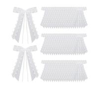 EHDWXVZM Nœuds de Voiture de Mariage 50 pièces, Rubans de décoration de Voiture de Mariage, nœuds de décoration de Mariage Blancs, nœuds décoratifs en Forme de cœur