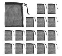 EHDWXVZM Paquet De 15 Sacs À Cordon en Maille Noire, Sacs À Cordon, Sacs De Rangement D'Articles, Sacs De Rangement De Voyage, Sacs De Rangement Portables