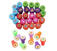 EHDWXVZM Paquet De 26 Tampons À Lettres Et 10 Tampons À Chiffres, Tampons De Dessins Animés Créatifs, Tampons Jouets pour Enfants, Cadeaux De Fête pour Enfants, Fournitures Scolaires pour Enfants