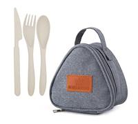 EHDWXVZM Petit Sac à Boules de Riz avec Couverts, Récipient à Sandwich Triangulaire Portable