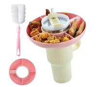 EHDWXVZM Plateau de collation 1 tasse, brosse 1 tasse, récipient de collation portable, plateau de distribution de collations