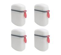 EHDWXVZM Porte-Savon Portable 4 Pièces, Anti-Fuite, Multifonctionnel, Blanc, Polypropylène (PP), Rectangulaire, Voyage, Quotidien