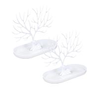EHDWXVZM Présentoir À Bijoux 2 Pièces Avec Plateau Latéral, Présentoir À Bijoux, Présentoir À Boucles D'Oreilles En Forme De Cerf, Présentoir De Bureau
