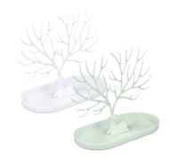 EHDWXVZM Présentoir À Bijoux 2 Pièces Avec Plateau, Présentoir En Plastique En Forme De Cerf, Support De Rangement De Bijoux, Support Vertical De Bureau