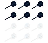 EHDWXVZM Queue de fléchette 12 pièces, Aile de fléchette intégrée, Queue de fléchette légère, Aile de fléchette Anti-Chute, Queue de Tige de fléchette, Accessoires de fléchettes