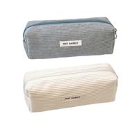 EHDWXVZM Sac à Crayons en Velours côtelé 2 pièces, Sac de Rangement de Papeterie d'étude, Sac de Papeterie Simple, Sac à Crayons pour Filles, Fournitures Scolaires