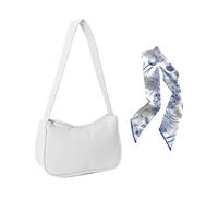 EHDWXVZM Sac Bandoulière Mode Rétro Femme, Sac Épaule Aisselle, Petit Pochette en Cuir Blanc