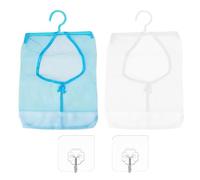 EHDWXVZM Sac en Filet Mural en 2 Pièces Et Crochets Transparents en 2 Pièces, Sac De Rangement Multifonction, Fournitures De Séchage De Vêtements, Sac De Rangement Portable.