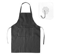 EHDWXVZM Tablier Rayé 1 Pièce, Crochet 1 Pièce, Tablier Imperméable Et Antitache, Tablier Avec Poches, Tablier À Nouer, Tablier De Cuisine, Combinaison Résistante À L'Huile De Cuisson