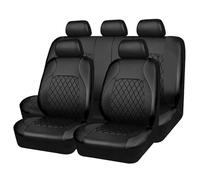 EHDXGGEK Housse de siège Auto en Cuir PU Toutes Saisons, Protection complète du, Ajustement Universel, for berline, SUV, Pick-up(AE-2041-BK)