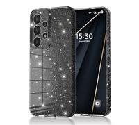 Eherui Coque de protection pour Samsung Galaxy A23 5G pailletée, en silicone TPU anti-traces de doigts, anti-chocs, fine anti-rayures et noire