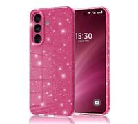 Eherui Coque de protection pour Samsung Galaxy A57 5G pailletée, en silicone TPU anti-traces de doigts, anti-chocs, fine anti-rayures et rose violet