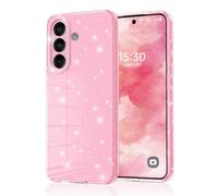 Eherui Coque de protection pour Samsung Galaxy S26 Plus pailletée, en silicone TPU anti-traces de doigts, fine résistante aux rayures et aux chutes, rose