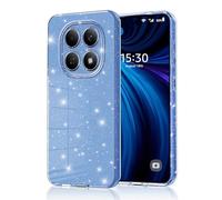Eherui Coque de protection pour Xiaomi Redmi Note 15 4G/5G pailletée, en silicone TPU, anti-traces de doigts, anti-chocs, fine et résistante aux rayures, bleue
