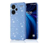 Eherui Coque pour Xiaomi Redmi Note 13 Pro Plus 5G Glitter, Silicone Paillette Anti-Traces de Doigts, Anti-Chocs,Protection Caméra,Fine et Souple Luxe Bling TPU Housse,Bleu