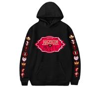 EHGEUYL Hazbin Sweat à capuche à manches longues pour hôtel Cosplay Streetwear, noir 1, S