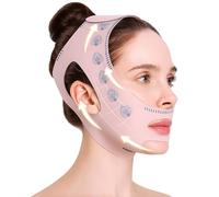 EHIOG Masque Double Menton Amincissant - Réutilisable Masque En Forme De V, Lifting Visage Raffermissant Anti-Relâchement, Ceinture Femme pour Affiner Le Contour & Éliminer le Double Menton