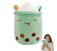EHIOG Peluche Bubble Tea Doudou, Coussin en Peluche, Oreiller de Tasse de thé, Oreiller de poupée, Cadeau créatif rempli pour Enfants Filles garçons (25cm/9.8inch, Grün)