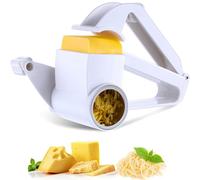 EHIOG Râpe à fromage rotative manuelle, Moulin à fromage manuel en acier inoxydable, pour râper du fromage à pâte dure, du chocolat, des noix et plus