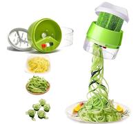 EHIOG Spiraliseur de légumes Portable,4 en 1 Spiraliseur de Légumes,Spiralizer Manuel Multifonction Pour Courgettes, Carottes, Tagliatelles de Légumes, Concombres