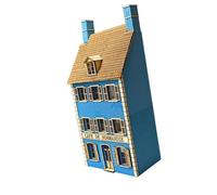 EHJRE 1/35 Échelle Ho Café Bâtiment Architecture Scène DIY Assembler Modèle Assemblé Aménagement Ferroviaire Modèle pour Scène Aménagement Table de Sable, 195cmx115cmx446cm