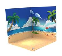 EHJRE 1:6 échelle Toile de Fond Scène Simulation Arrière-plan de Stationnement Bricolage Cabine Modèle Véhicule Modèle Vitrine pour Figurines D'action Voitu, plage