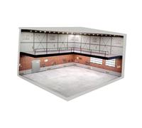 EHJRE 1:64 Parking de Voiture Double Couche Acrylique Véhicule Garage Vitrine Véhicule Scène Jouet avec Lumières LED Intégrées pour Voitures Moulées sous Pr, C