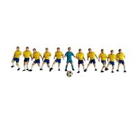 EHJRE 11x Miniatures de Football Jouet Jouet Figures de Football Les Gars Artisanat Des Accessoires à Collectionner Minuscules Modèles pour Le Micro-, Joueur Jaune