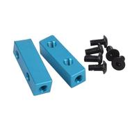 EHJRE 2x Accessoires de montage de servo RC Fourniture facile à installer avec des vis, alliage d'aluminium pour modèles de véhicules 1/10 CW01 Mise à, Bleu